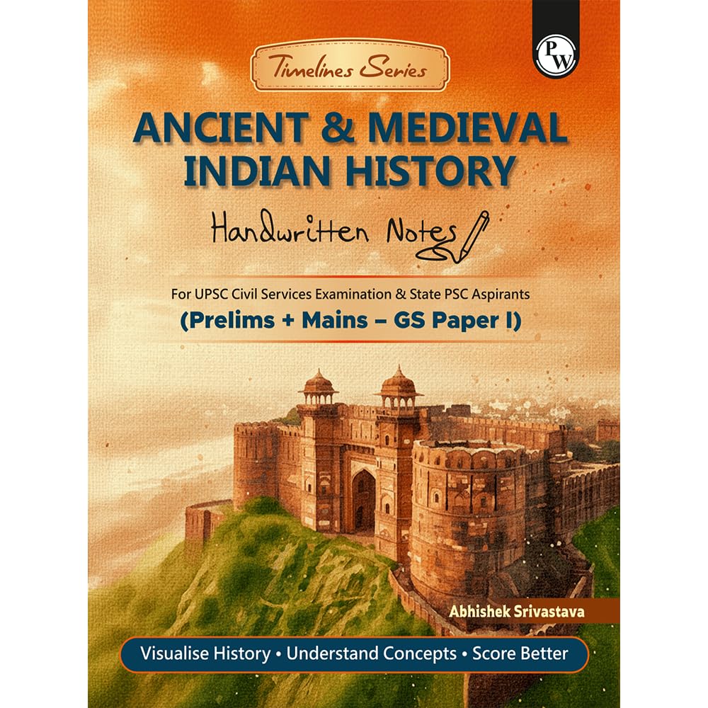 PW UPSC Books 2026 – Ancient & Medieval Indian History Handwritten Notes for UPSC Prelims & Mains GS Paper 1