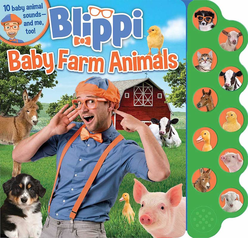 Blippi: Baby Farm Animals (10-Button Sound Books)