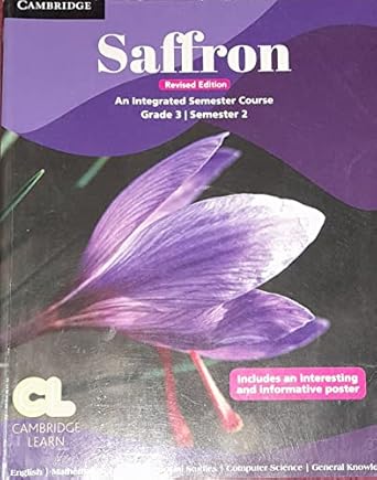 Saffron Grade 3 Semester 2 with poster (Revised Edition) (Custom Project - Term Book/Semester Book)