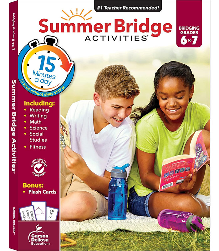 Summer Bridge Activities 6th to 7th Grade Workbooks