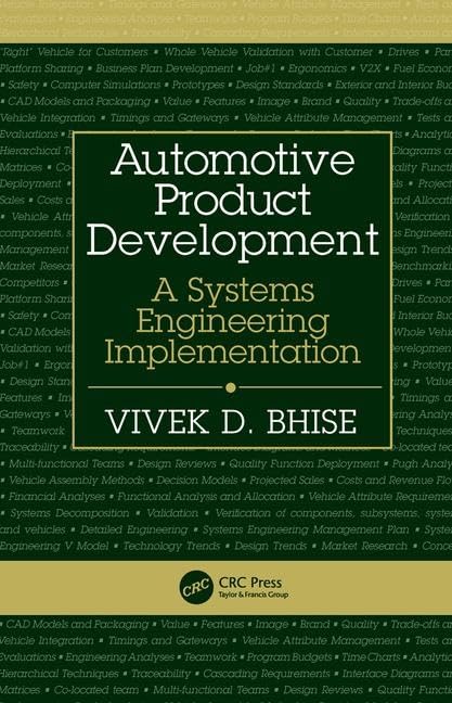 AUTOMOTIVE PRODUCT DEVELOPMENT A SYSTEMS ENGINEERING IMPLEMENTATION (HB 2017)