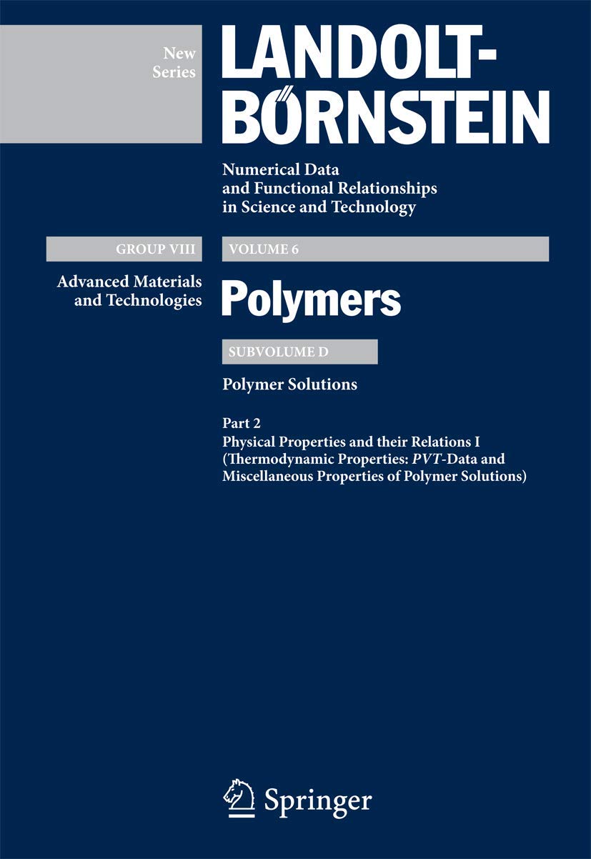 PVT-Data and Miscellaneous Properties of Polymer Solutions