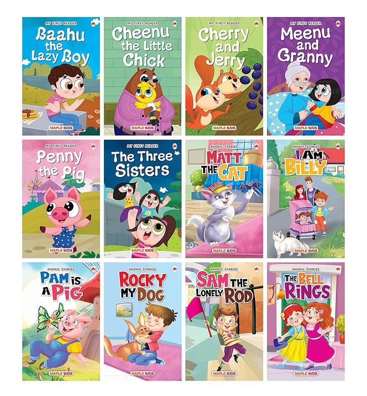 Story Book for Kids - First Reader (Illustrated) (Set of 12 Books)