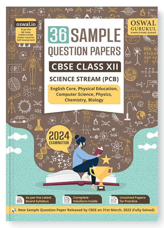 Oswal - Gurukul 36 Sample Question Papers for CBSE Science Stream PCB Class 12 Exam 2024 : Fully Solved SQP Pattern, Unsolved Papers (English Core, Physics, Chemistry, Biology, Physical Edu, Comp Sc.)