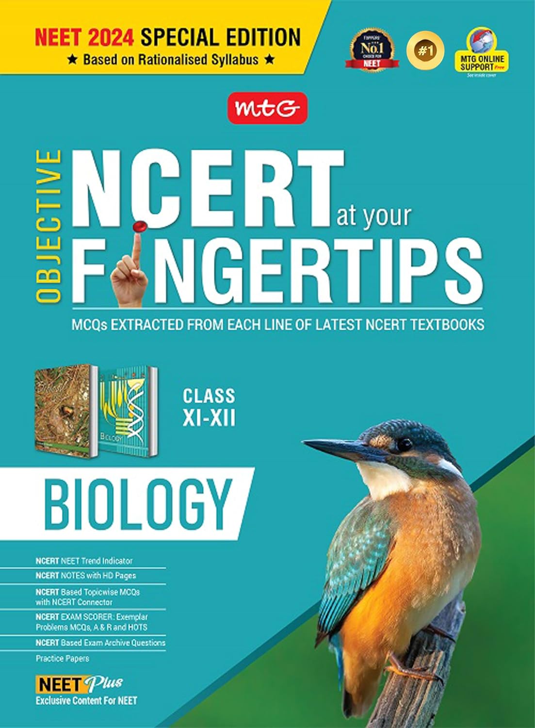 MTG Objective NCERT at your FINGERTIPS Biology - NCERT Notes with HD Pages, Exam Archive & MCQs