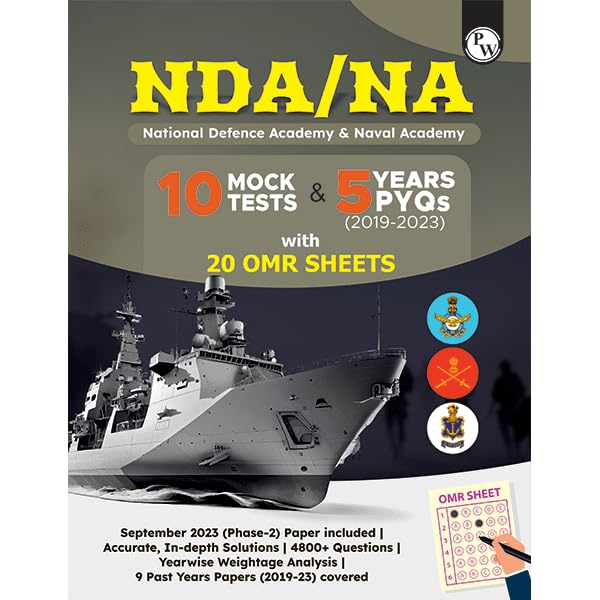 PW NDA/NA National Defence Academy Naval Academy Mathematics and General Ability