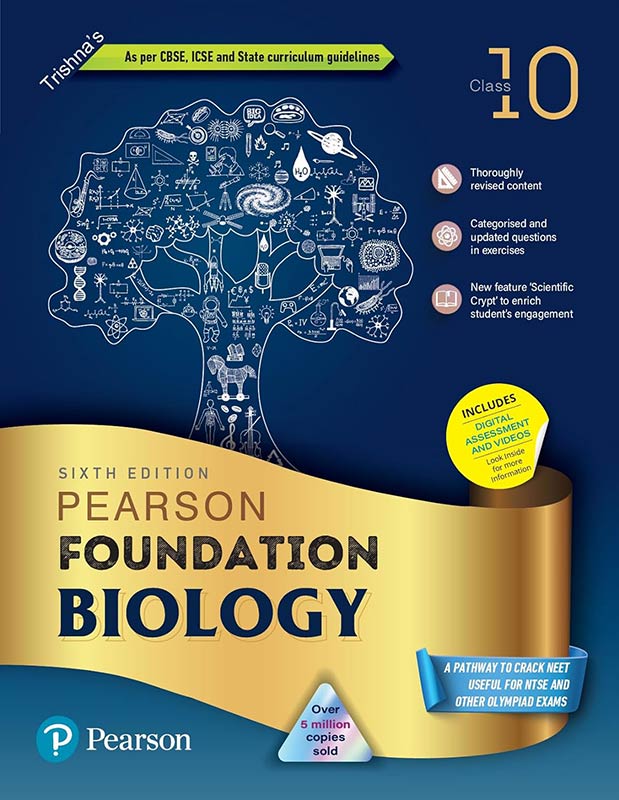 Pearson IIT Foundation'24 Biology Class 10, As Per CBSE, ICSE . For JEE | NEET | NSTE