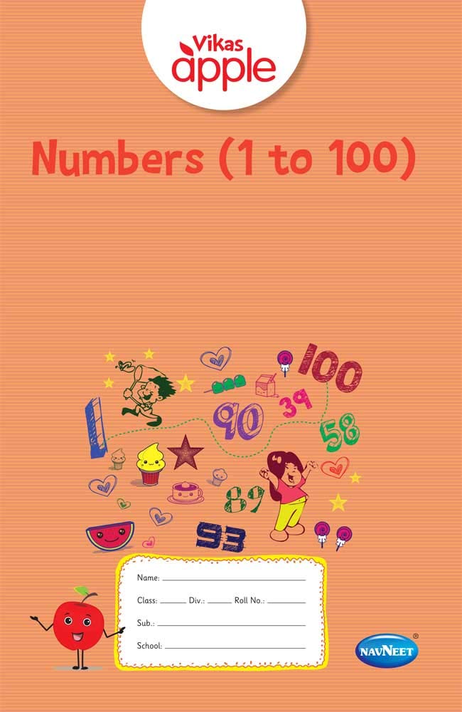 Navneet Apple Numbers 1 To 100 SR.K.G. |English| Pre School Book |