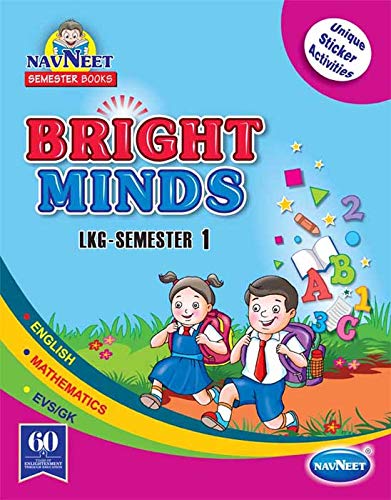 Navneet Semester Book Bright Minds-LKG Semester 1 JR.K.G.