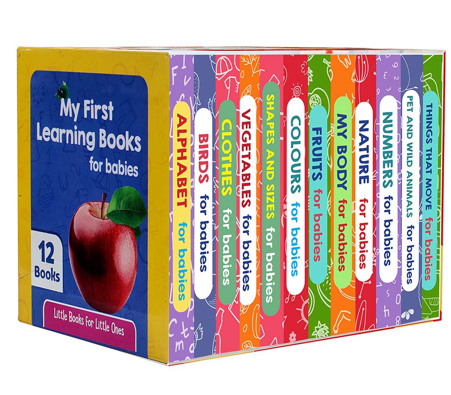 My First Learning Board Books for Babies - Boxset of 12 Board Books for Kids