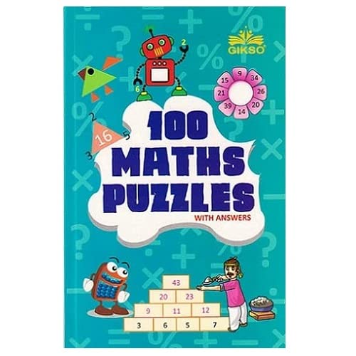 GIKSO 100 Maths Puzzles Book - Brain Boosting Mathematical Activities for Age 7+ Years Old Kids | Multi Color Game Book