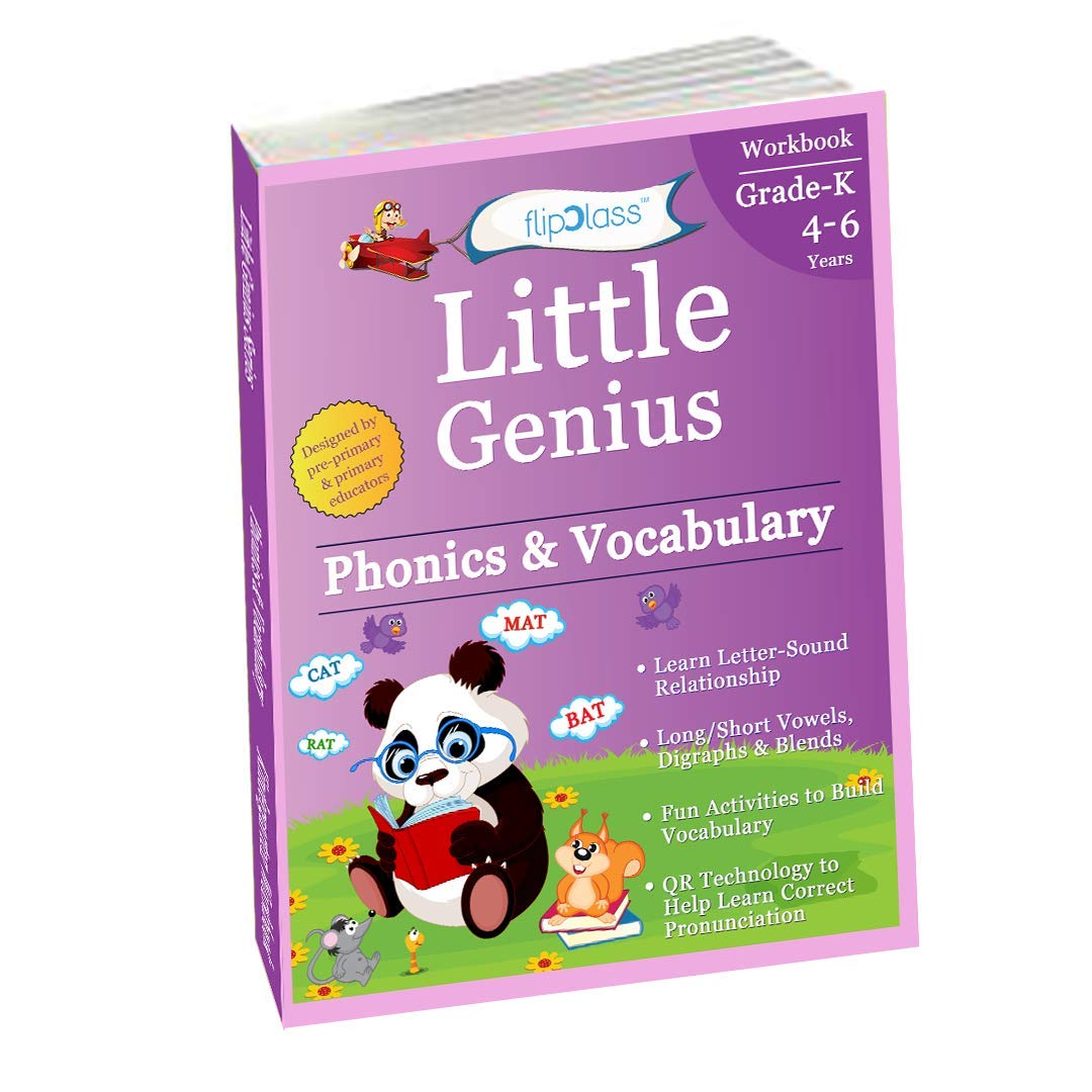 Phonics & Vocabulary II: Kindergarten Workbook (Little Genius Series): Learn Blend Sounds, Sight Words, Phonics Activities, Vocabulary and Reading(4-6 years)(english)