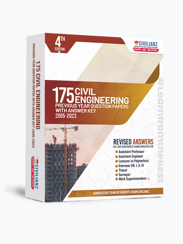 CIVIL ENGINEERING 175 PREVIOUS YEAR QUESTIONS WITH ANSWER 2005-2023