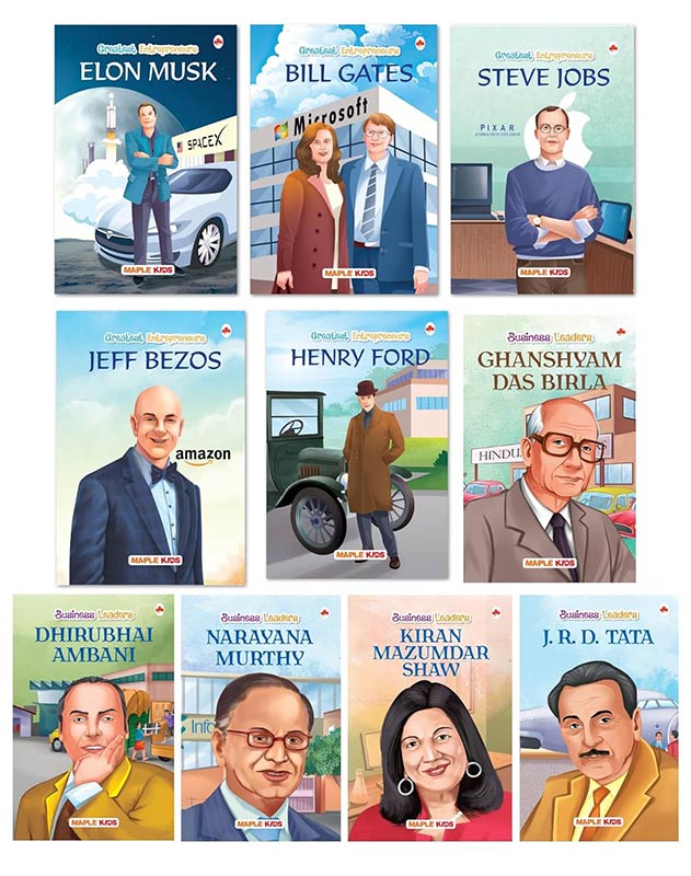 Story Books for Kids - Greatest Entrepreneurs (Set of 10 Books) (Illustrated)