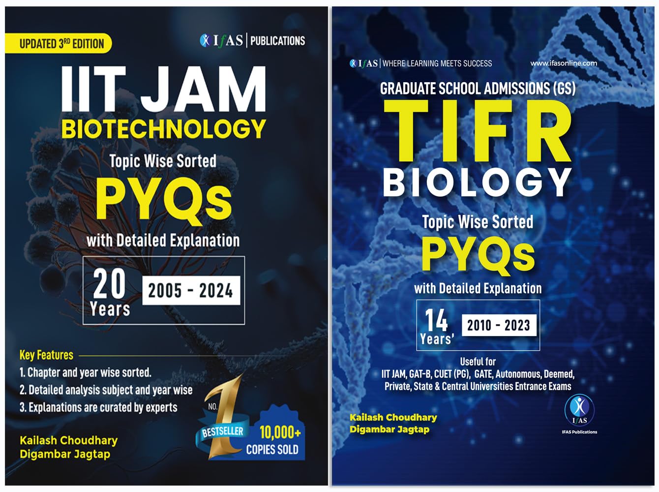 IIT JAM Biotechnology and TIFR Biology Previous Year Solved Paper Book- Topicwise Sorted PYQs with Detailed Explanation