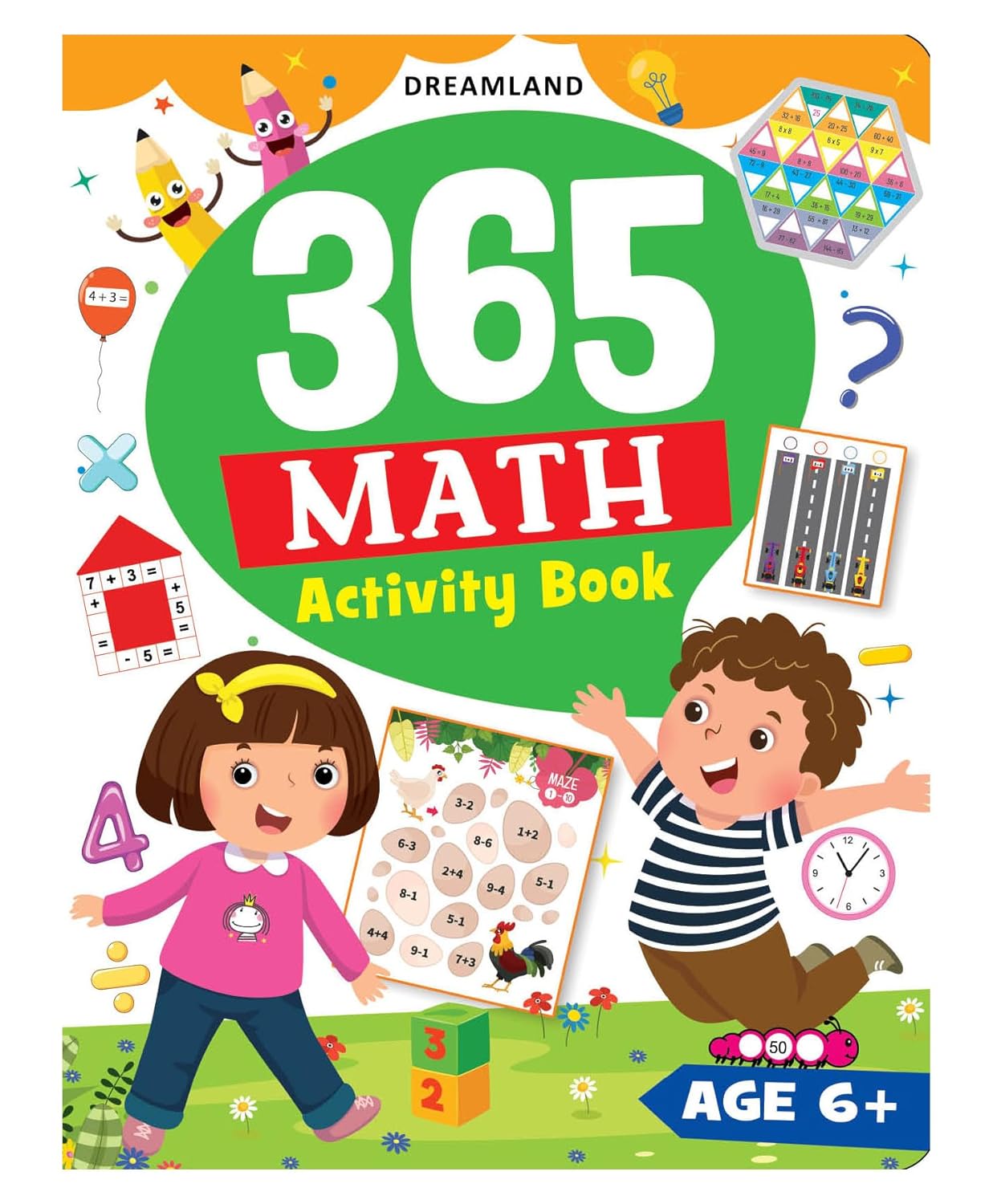 365 Maths Activity Book for Kids Age 6-8 years