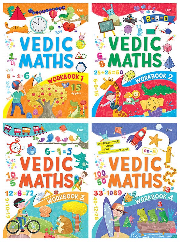 VEDIC MATH WORKBOOK (SET OF 4 activity BOOKS)