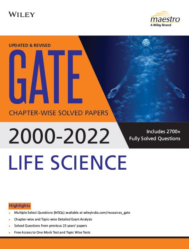 Wiley's GATE Life Science Chapter-Wise Solved Papers (2000-2022)