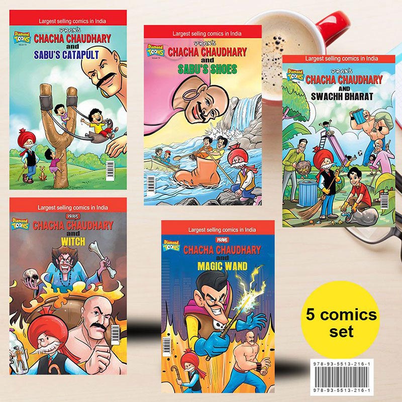 Chacha Chaudhary Comics in English ( Set of 5 Books)