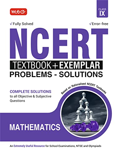 MTG NCERT Textbook + Exemplar Problem Solutions Class 9 Mathematics | Complete Solutions to All Objective & Subjective Questions