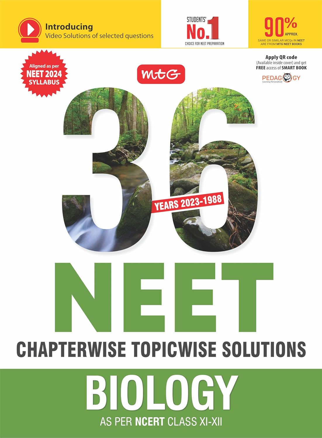 MTG 36 Years NEET Previous Year Solved Question Papers with NEET PYQ Chapterwise Topicwise