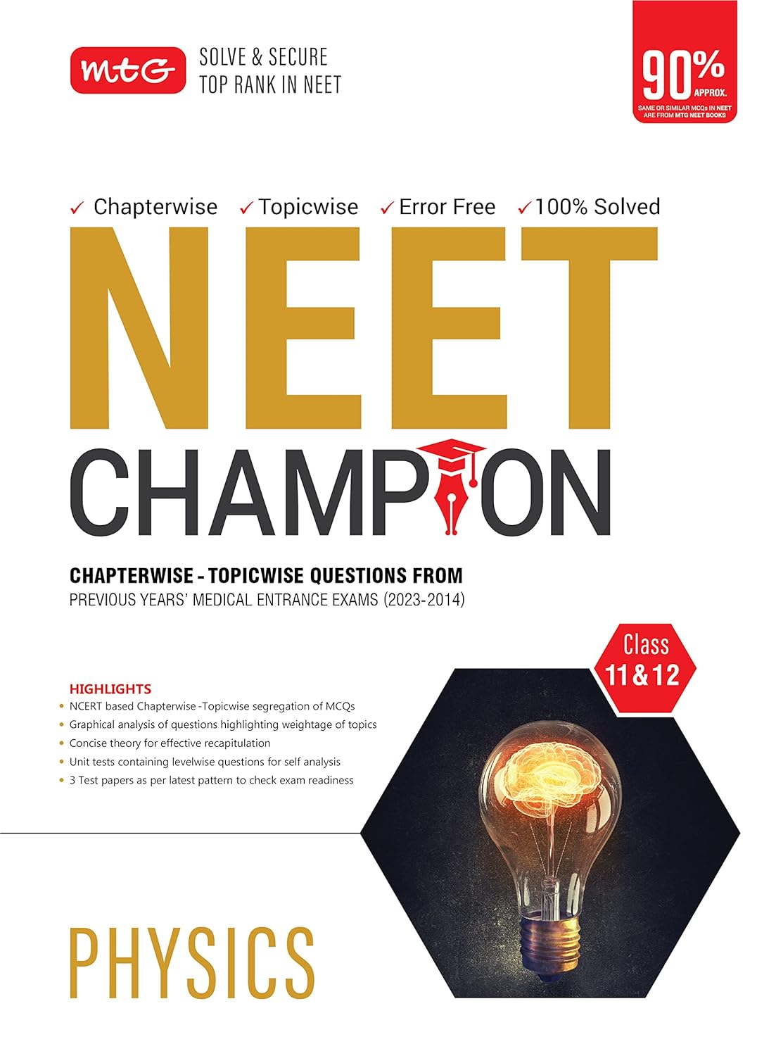 MTG NEET Champion Physics Book For 2024 Exam