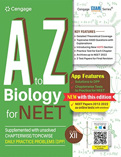 A to Z Biology for NEET: Class XII (Book + DPP) with Free Online Assessments and Digital Content 2023