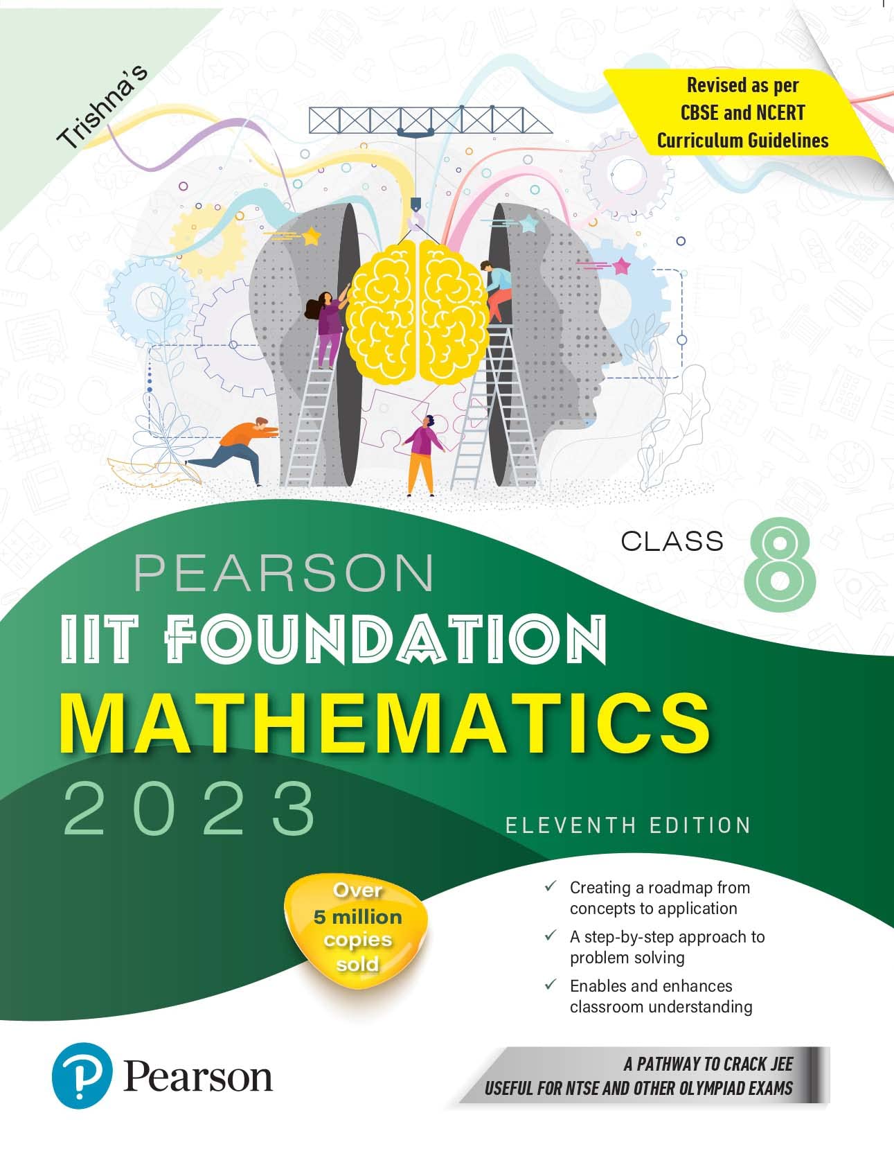 Pearson IIT Foundation Mathematics Class 8, for JEE, NTSE, Olympiad| Revised CBSE and NCERT'23|Free access to e-library for Self Preparation - Fifth Edition 2023