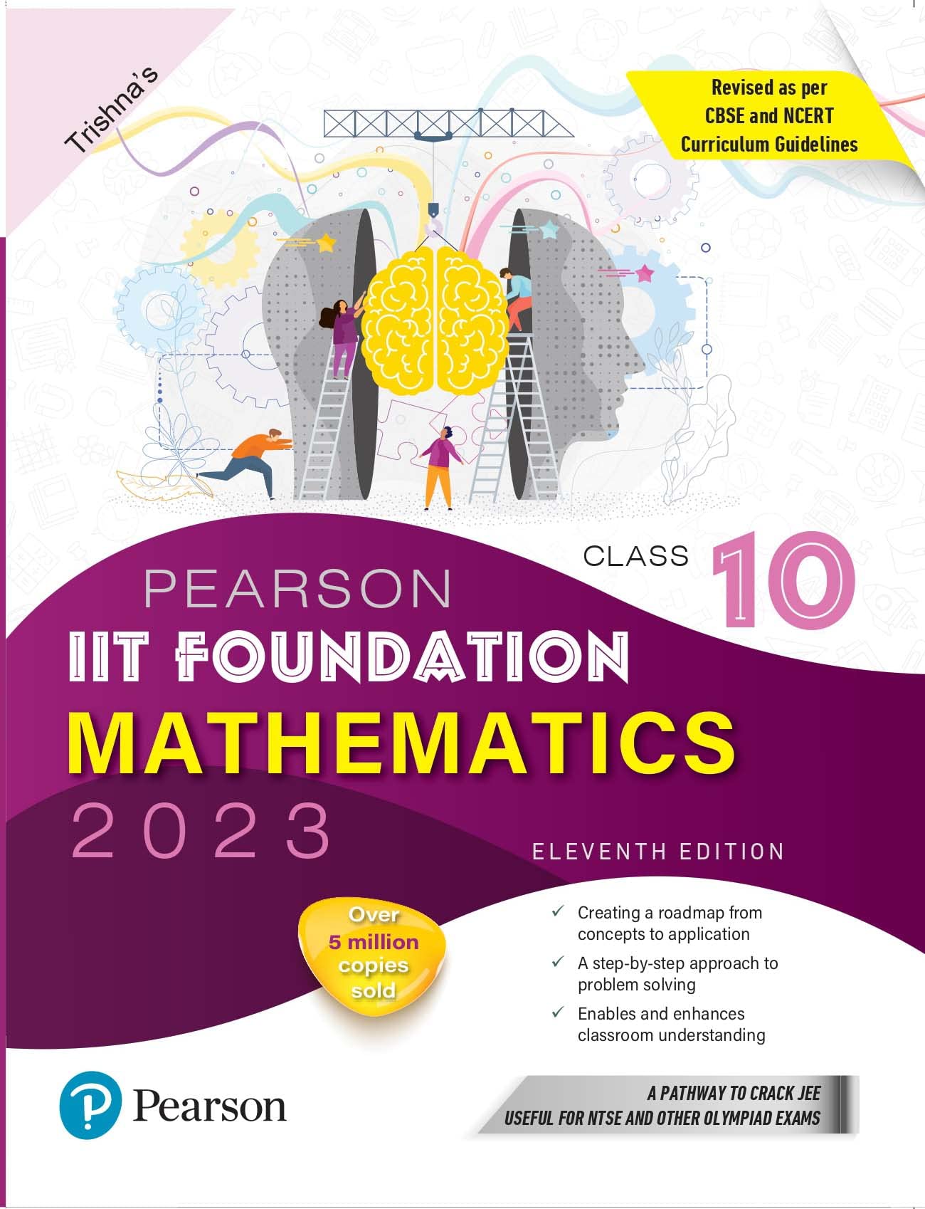 Pearson IIT Foundation Mathematics Class 10, for JEE, NTSE, Olympiad| Revised CBSE and NCERT'23|Free access to e-library for Self Preparation - Fifth Edition 2023