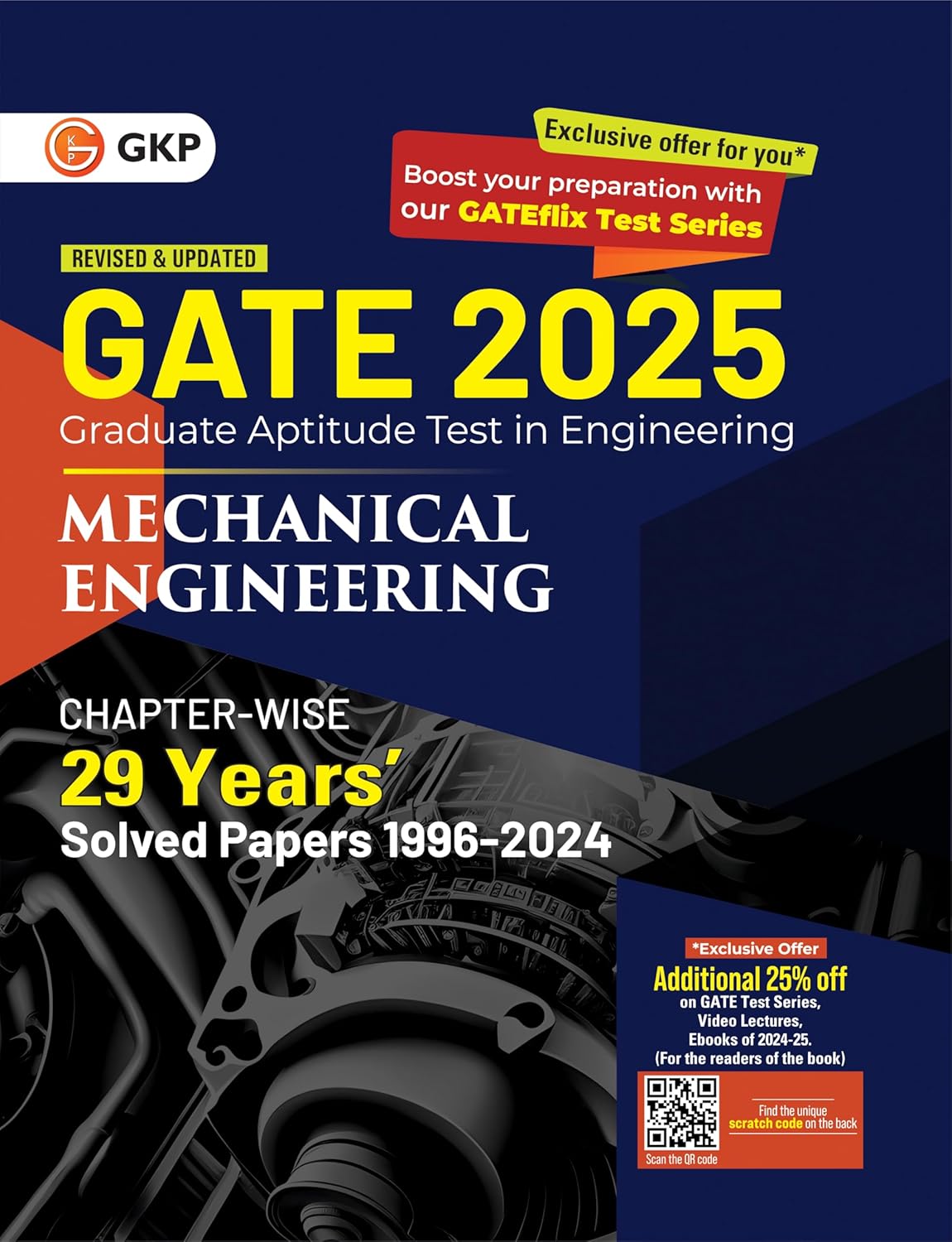 GKP GATE 2025 : Mechanical Engineering - 29 Years' Chapter-wise Solved Papers (1996-2024)