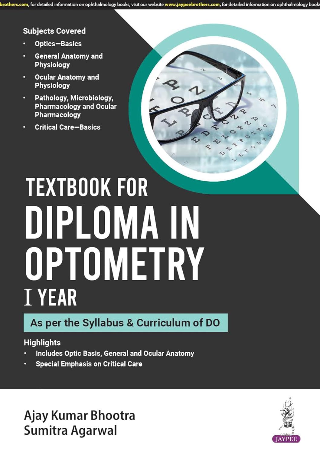 Textbook for Diploma in Optometry I Year