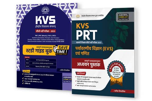 Examcart Combo of KVS PRT Hindi Medium - Study Guide Book + Textbook of Environmental Science EVS and Maths book For 2023 Exam (Prateek Shivalik)