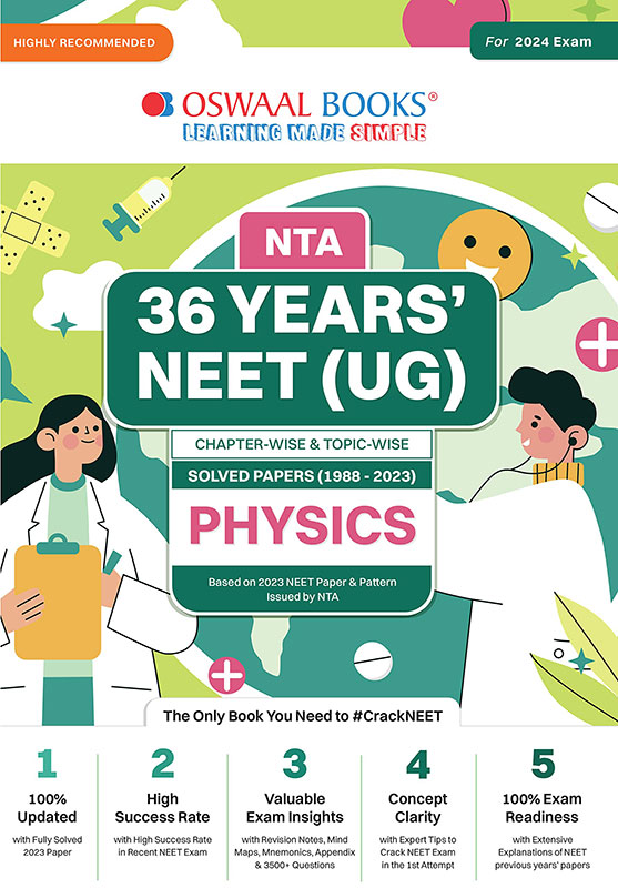 Oswaal NTA 36 Years NEET (UG) Chapterwise and Topicwise Solved Papers (1988-2023) Physics (For 2024 Exam)