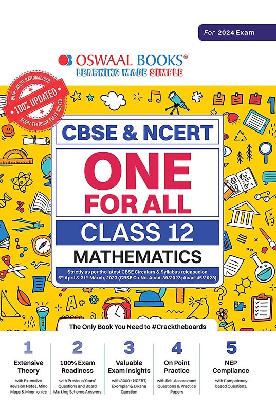 Oswaal One for All Class 12 Mathematics for CBSE Board Exam 2024