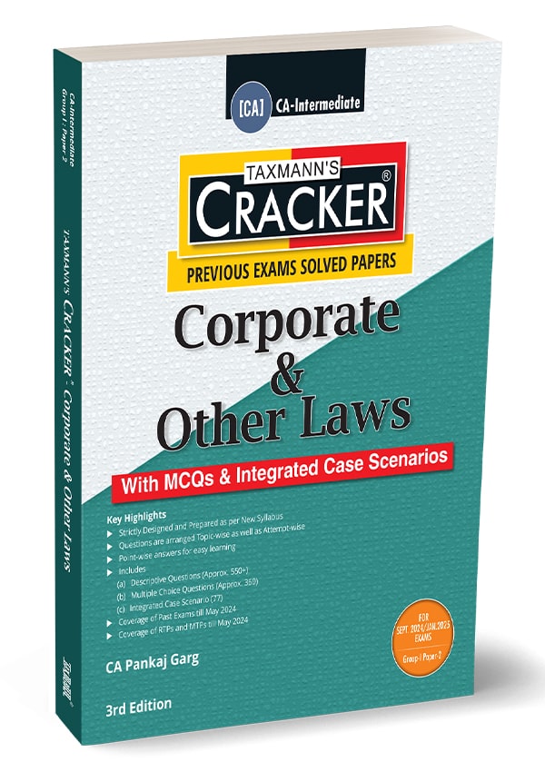 Taxmann's Cracker for Corporate & Other Laws (Paper 2 | Law)