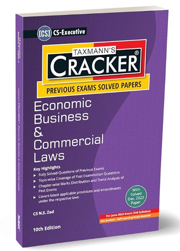 Taxmann's CRACKER for Economic Business & Commercial Laws (Paper 7 | EBCL)