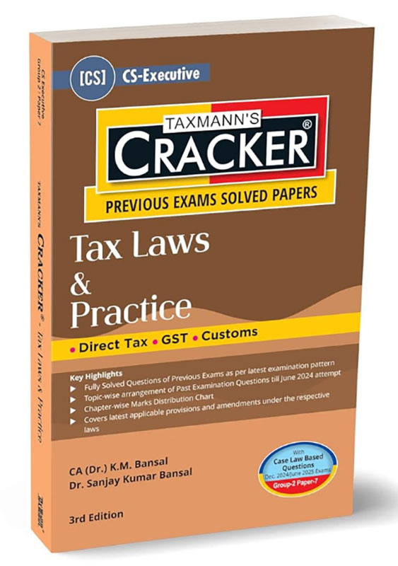 Taxmann's CRACKER for Tax Laws & Practice (Paper 7 | Tax)