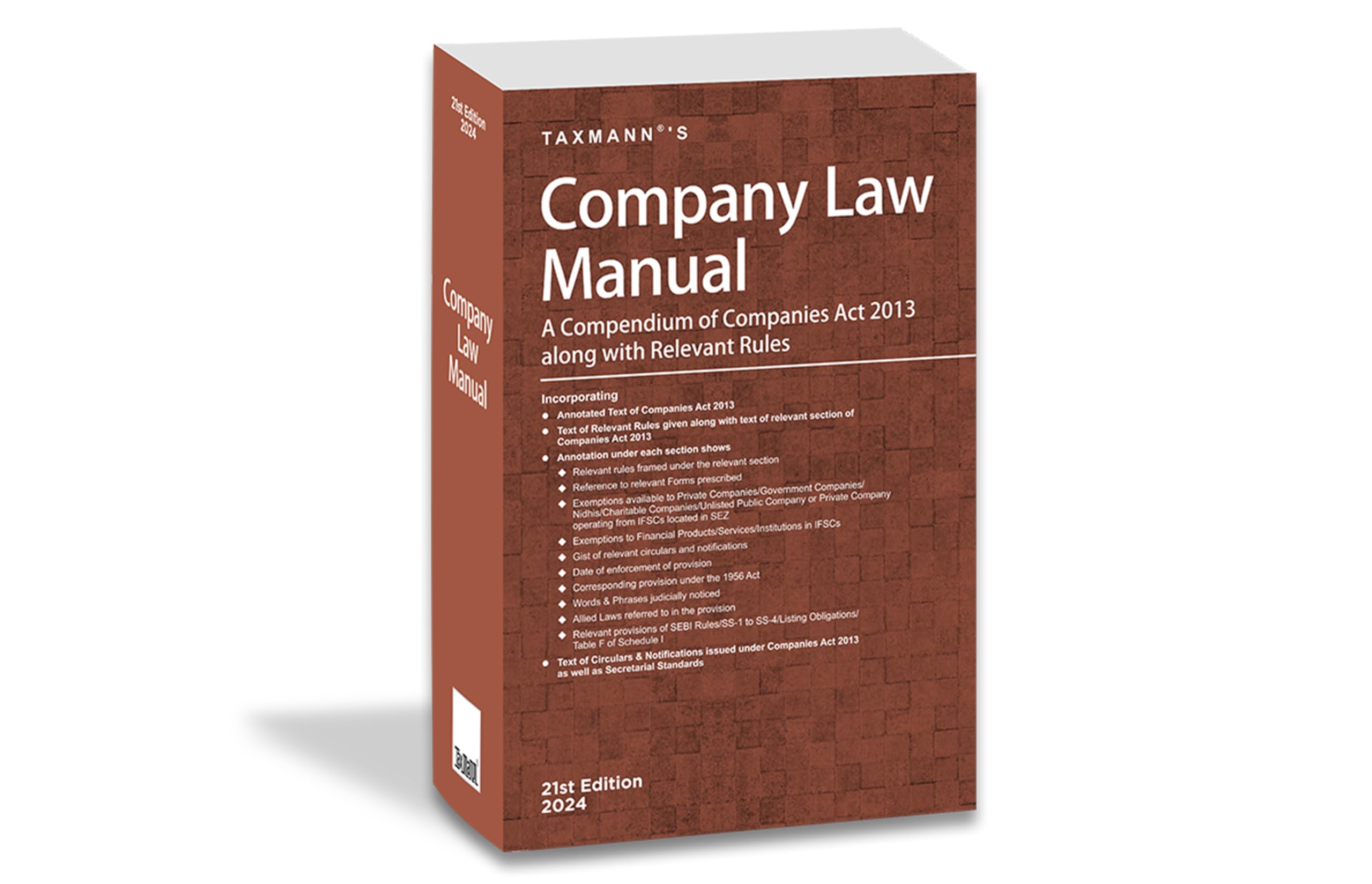 Taxmann's Company Law Manual – Compendium of annotated, amended & updated text of Companies Act, presented with Rules, Circulars & Notifications in a unique/concise format | [2024 Edition]