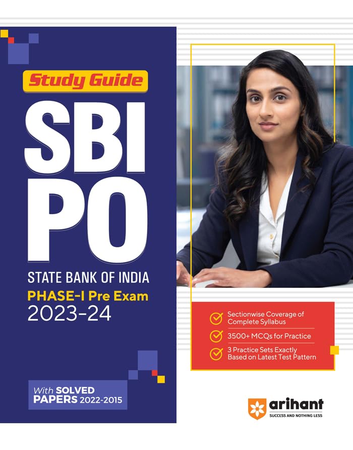 Study Guide SBI PO Phase 1 Pre Exam 2023-24