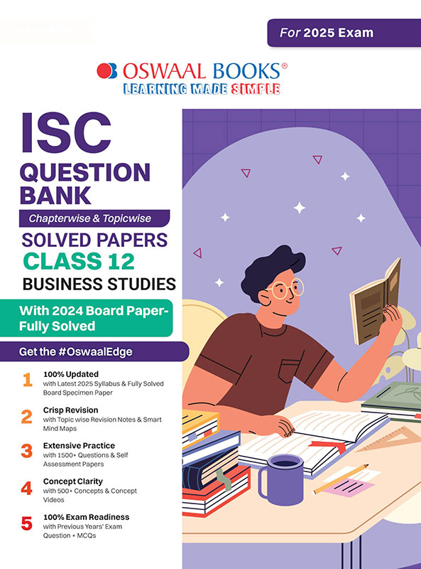 Oswaal ISC Question Bank Class 12 Business Studies | Chapterwise and Topicwise | Solved Papers | For Board Exams 2025