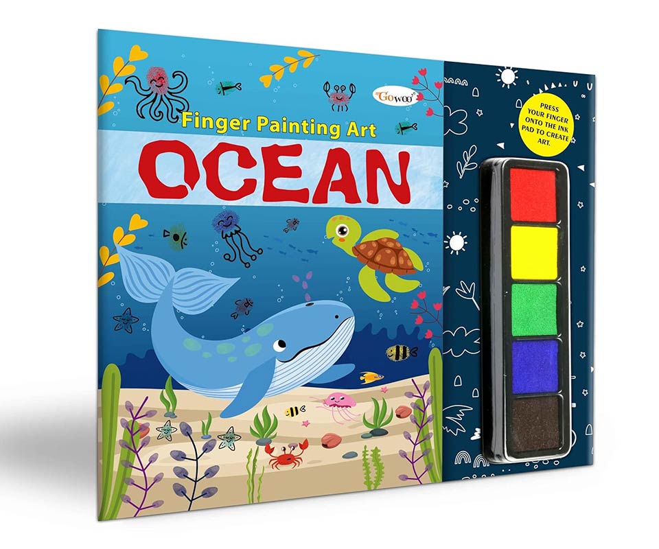 OCEAN - Fingerpainting and Colouring Art