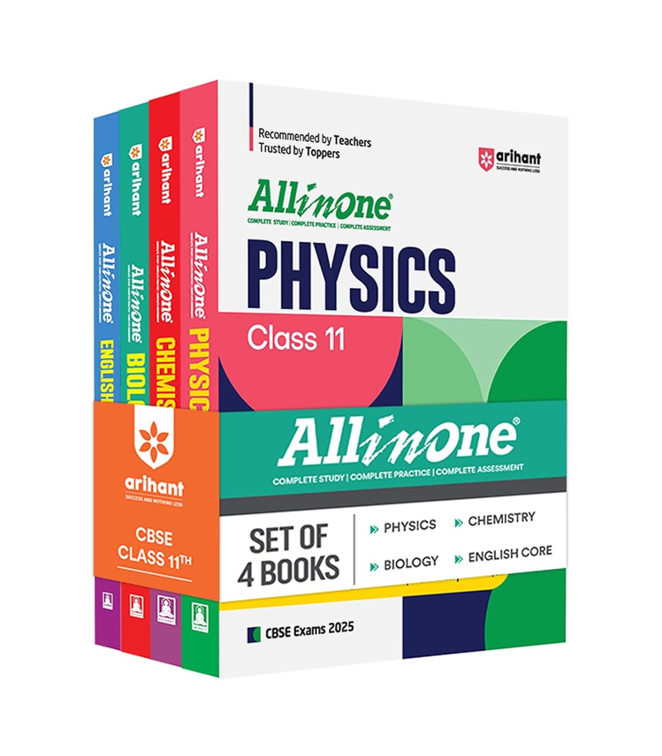 All In One Class 11th Physics, Chemistry, Biology, English Core for CBSE Exam 2025 (Set of 4 Books)