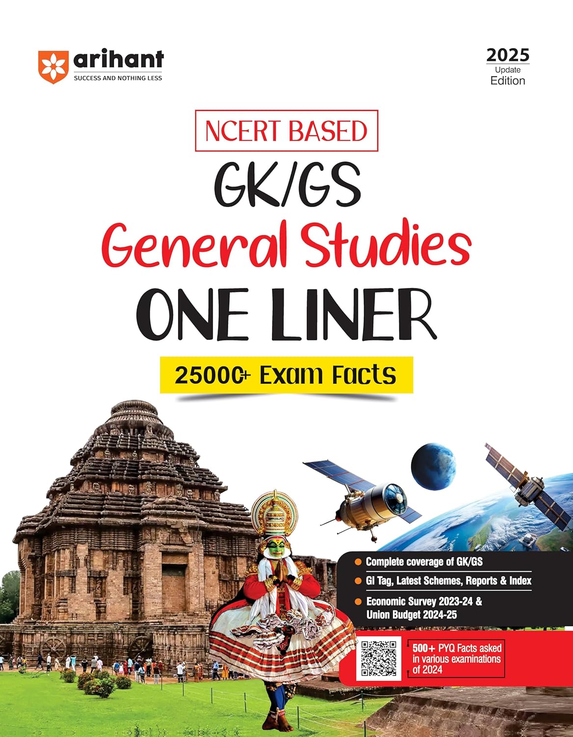 Arihant NCERT Based GK/GS General Studies One Liner 2025 Updated Edition | 25000+ Exam Facts