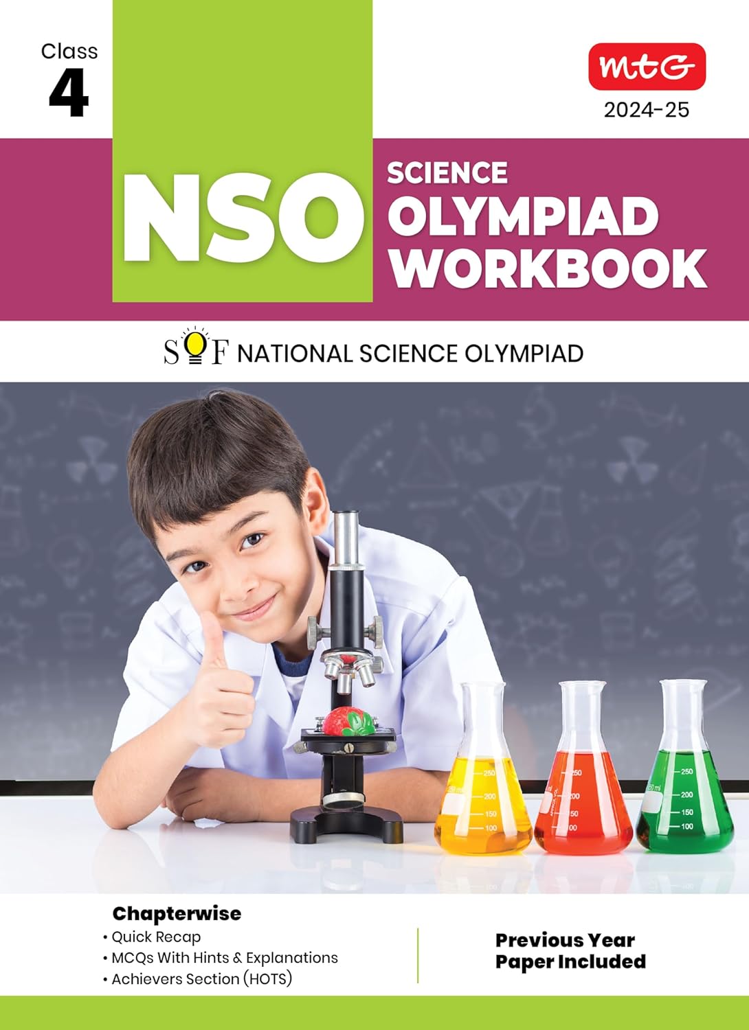 MTG National Science Olympiad (NSO) Workbook for Class 4