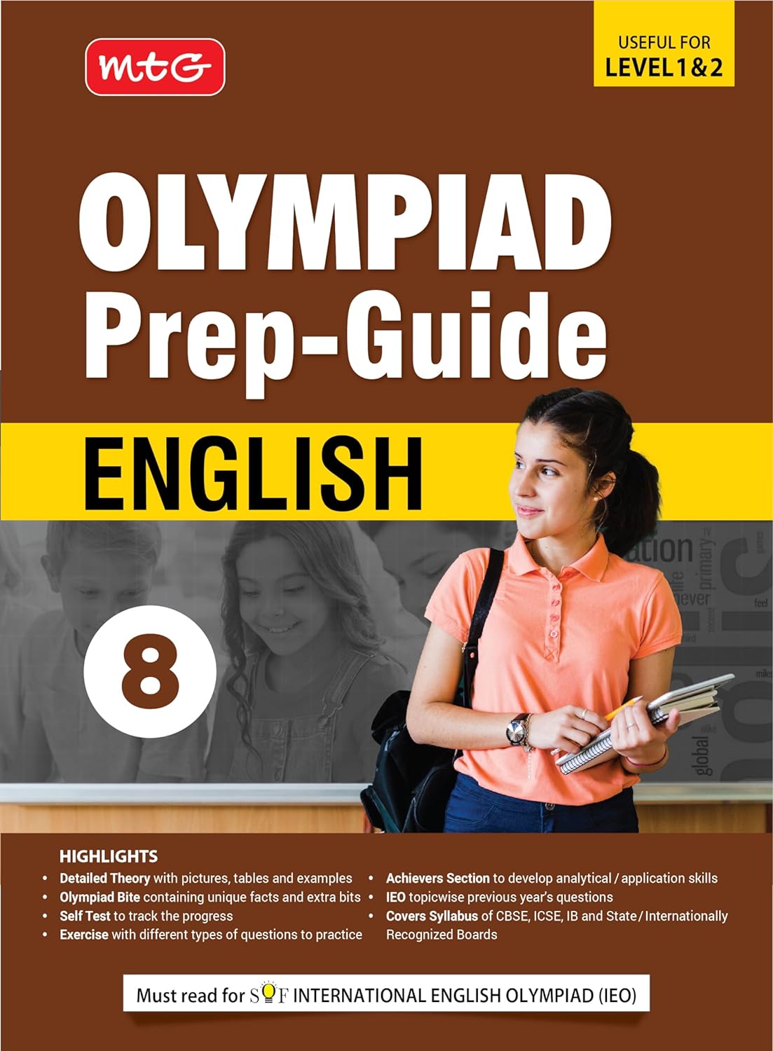 MTG Olympiad Prep-Guide Class 8 English (IEO)