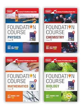 MTG Foundation Course Class 9 Physics, Chemistry, Mathematics & Biology Book (Edition 2025) (Set of 4 Books) For IIT JEE, NEET, NSO Olympiad, CUET, KVPY & Boards Exam | Based on NCERT Latest Pattern