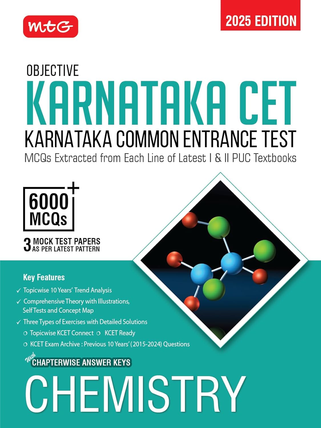 MTG Objective Karnataka CET Chemistry Book For 2025 KCET Exam