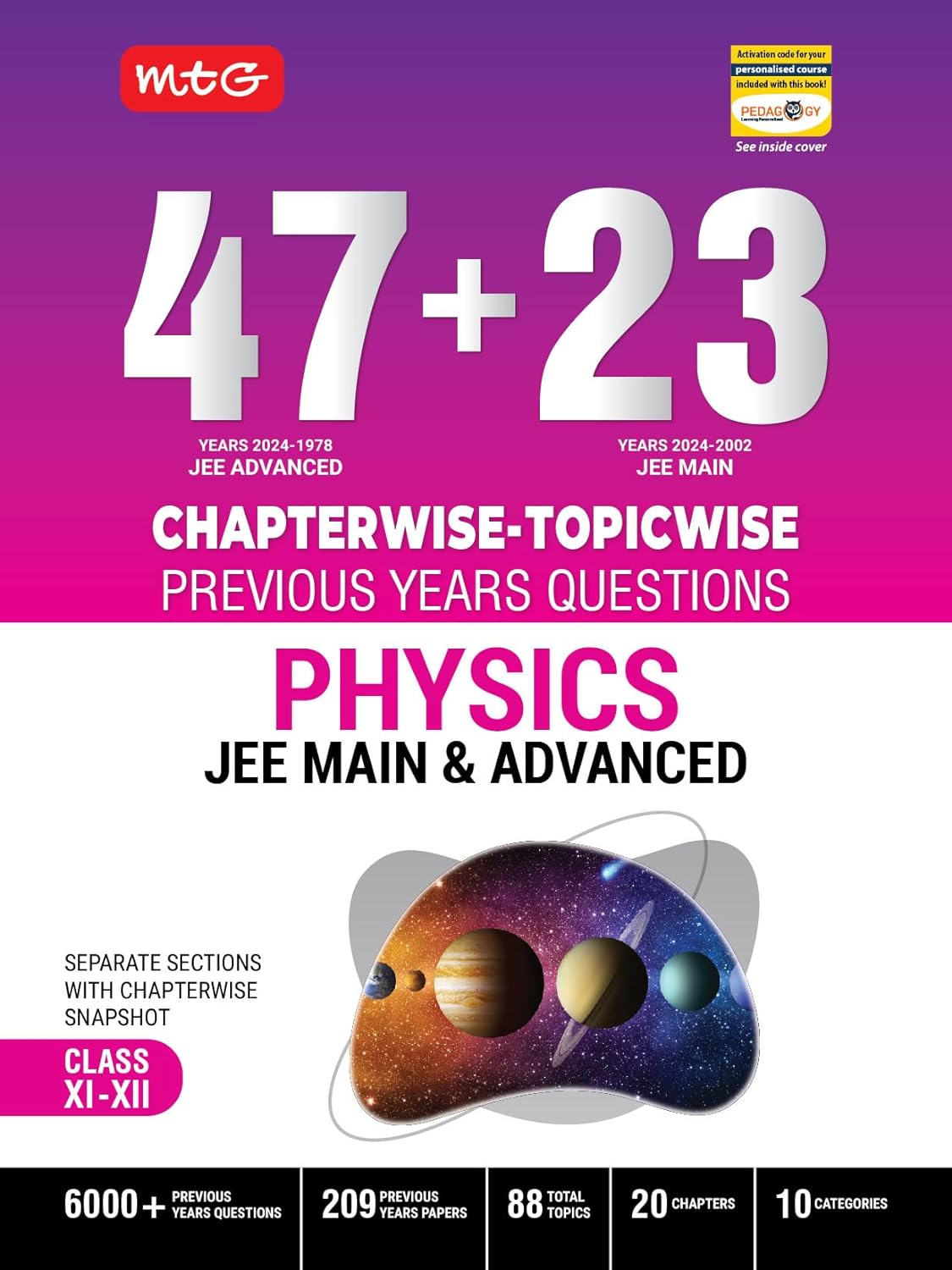 MTG 47 + 23 Years JEE Main (2024-2002) and JEE Advanced (2024-1978)