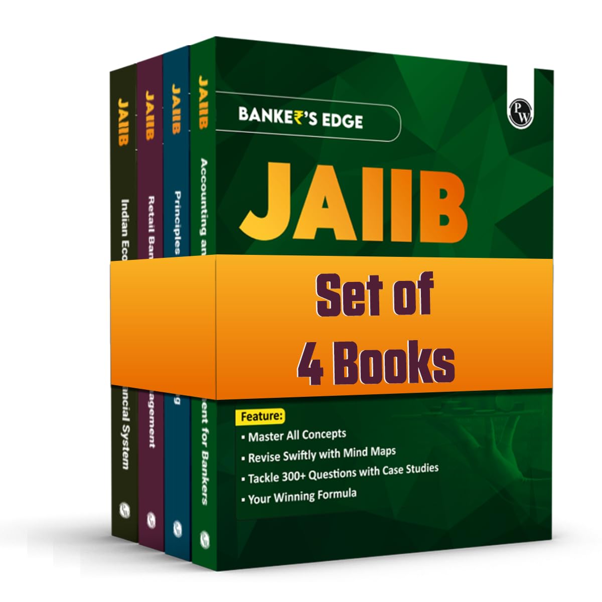 PW JAIIB BANKER'S EDGE - 4 Books Set for JAIIB Exam 2024