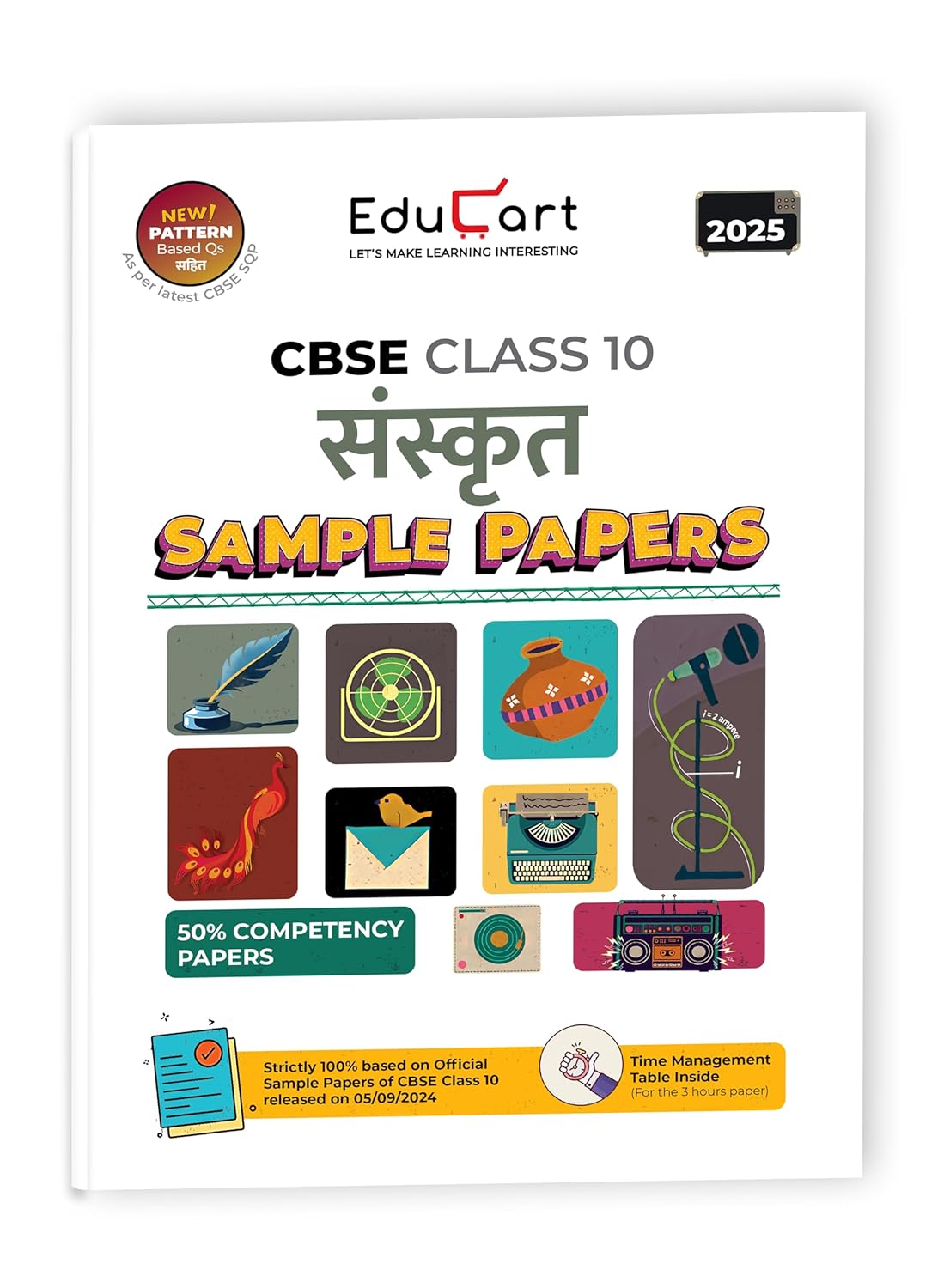 Educart CBSE Sanskrit Class 10 Sample Paper 2024-25 (new 50% competency Qs) 2025